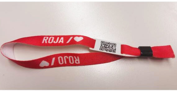 Pulsera ROJA / ROJO corazón con BIDI