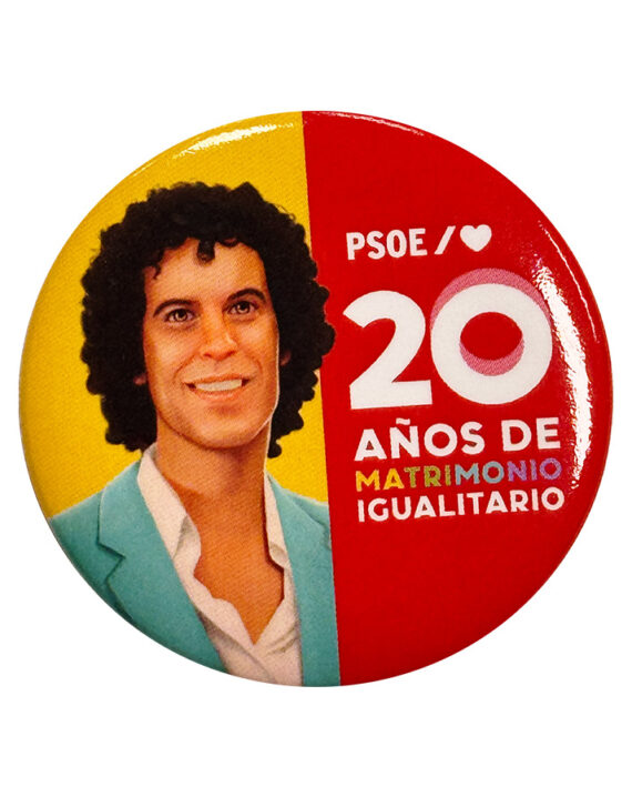 Chapa Orgullo PSOE Pedro Zerolo 20 años de matrimonio igualitario