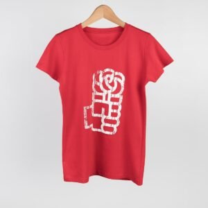 Camiseta Flor Puño New Roja Mujer