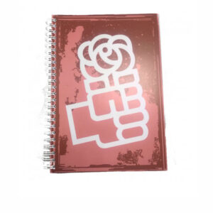 Cuaderno espiral puño y rosa