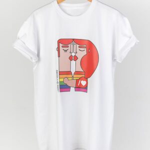 Camiseta hombre orgullo edición limitada Xoan Viqueira blanco