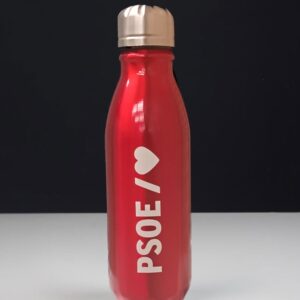 Aluminiozko Botila Gorria PSOE BIHOTZA