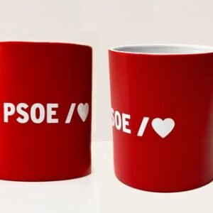 Taza cerámica PSOE corazón