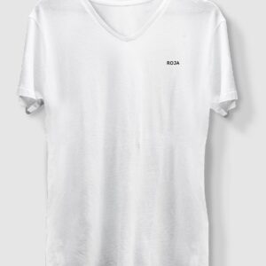 Samarreta color blanc text "vermella" en negre petit