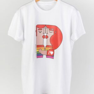 Camiseta mujer orgullo edición limitada Xoan Viqueira blanco