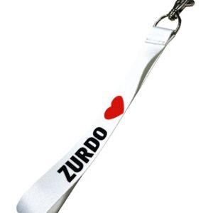 Chaveiro de tecido branco Corazón zurdo