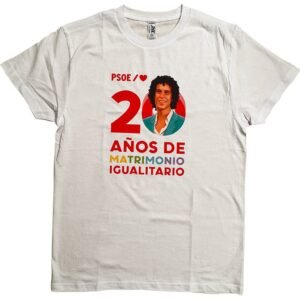 Camiseta Orgullo PSOE Pedro Zerolo 20 años de matrimonio igualitario