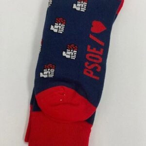 Calcetines largos puño con rosa azul y rojo